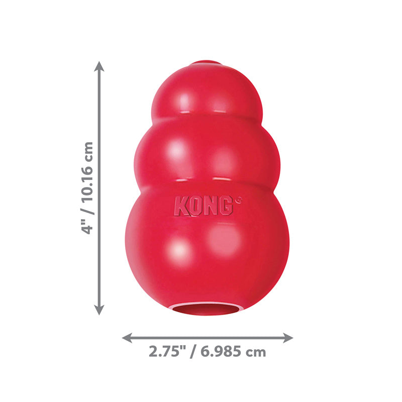 KONG Classic Durable Dog Chew Toy, Red Rubber