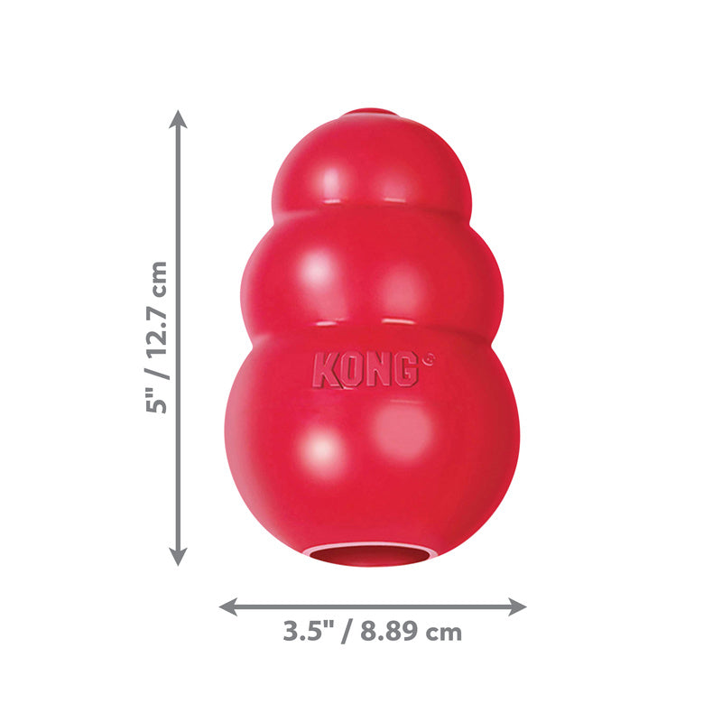 KONG Classic Durable Dog Chew Toy, Red Rubber