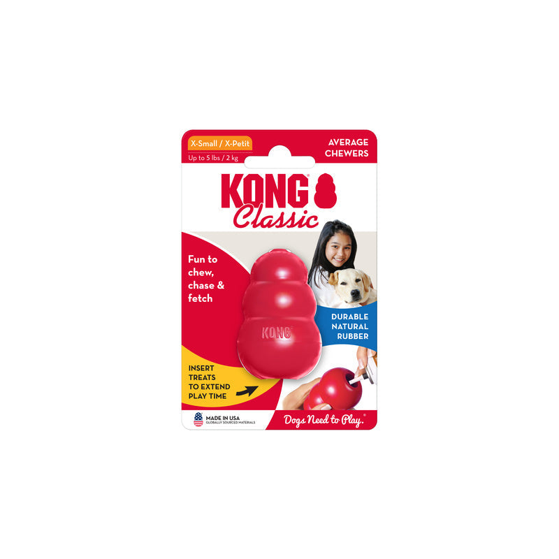 KONG Classic Durable Dog Chew Toy, Red Rubber