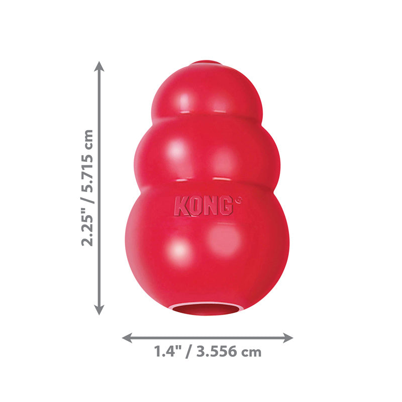 KONG Classic Durable Dog Chew Toy, Red Rubber