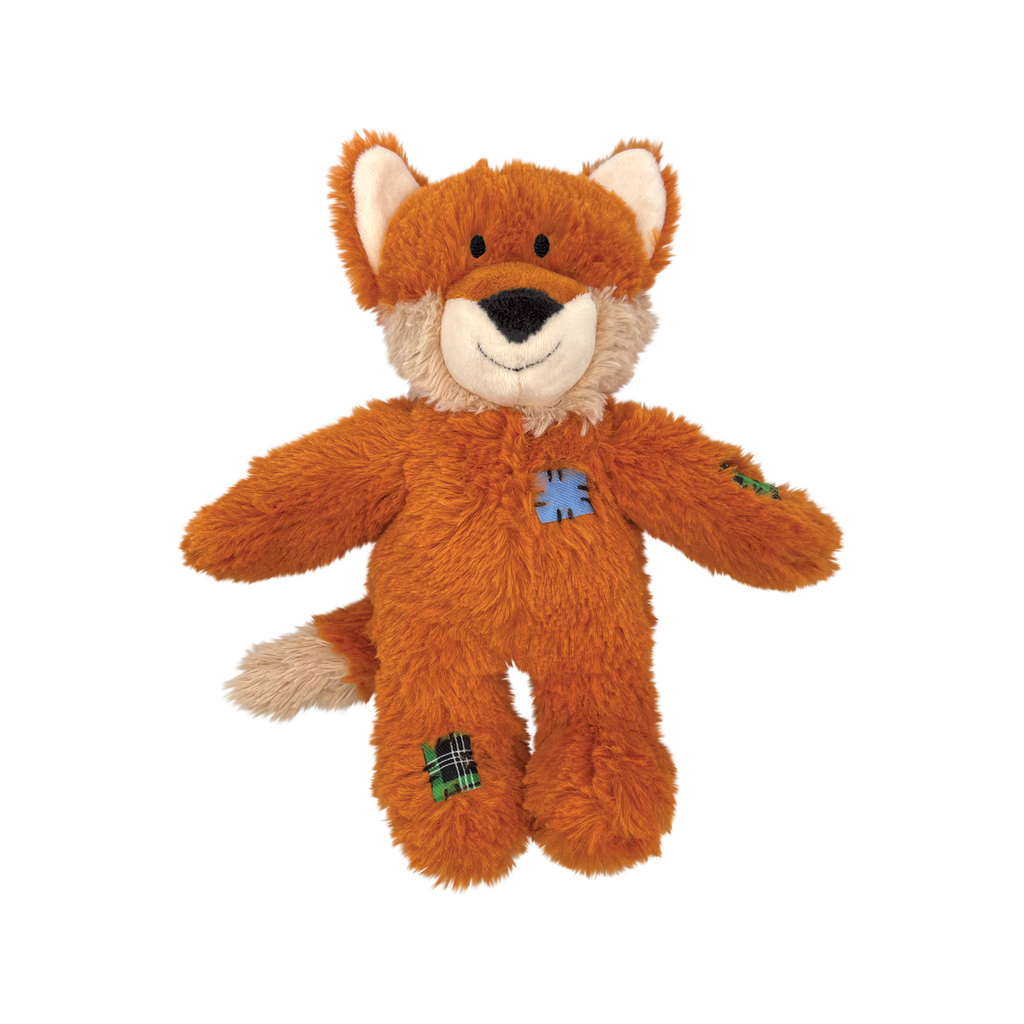 Wild Knots Fox Plush Dog Toy with Rope Skeleton and Squeaker