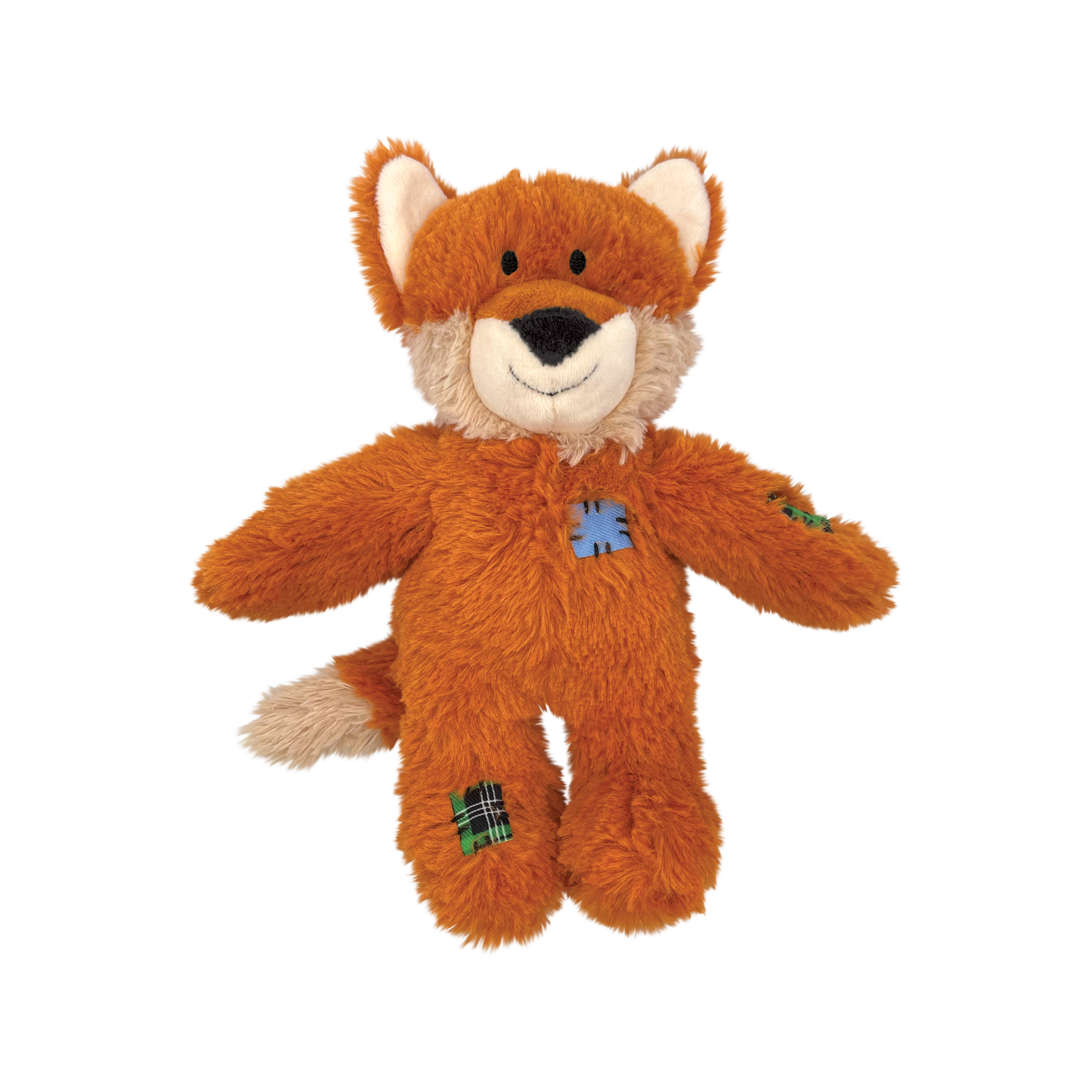 Wild Knots Fox Plush Dog Toy with Rope Skeleton and Squeaker