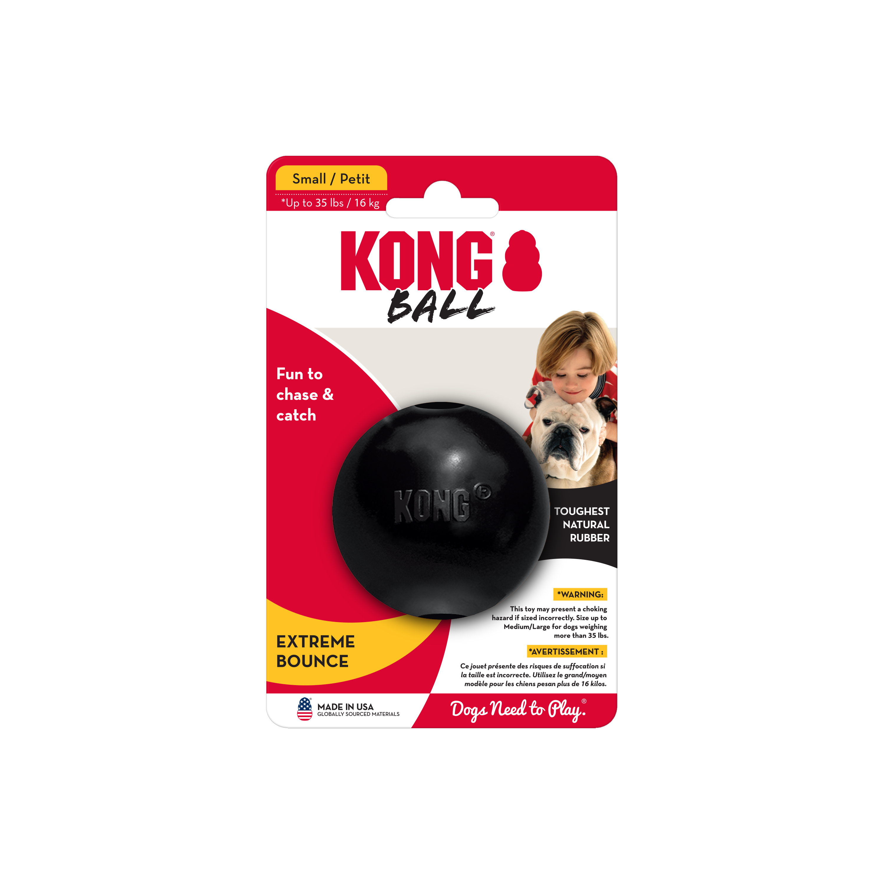 KONG Extreme Ball Durable Rubber Dog Toy