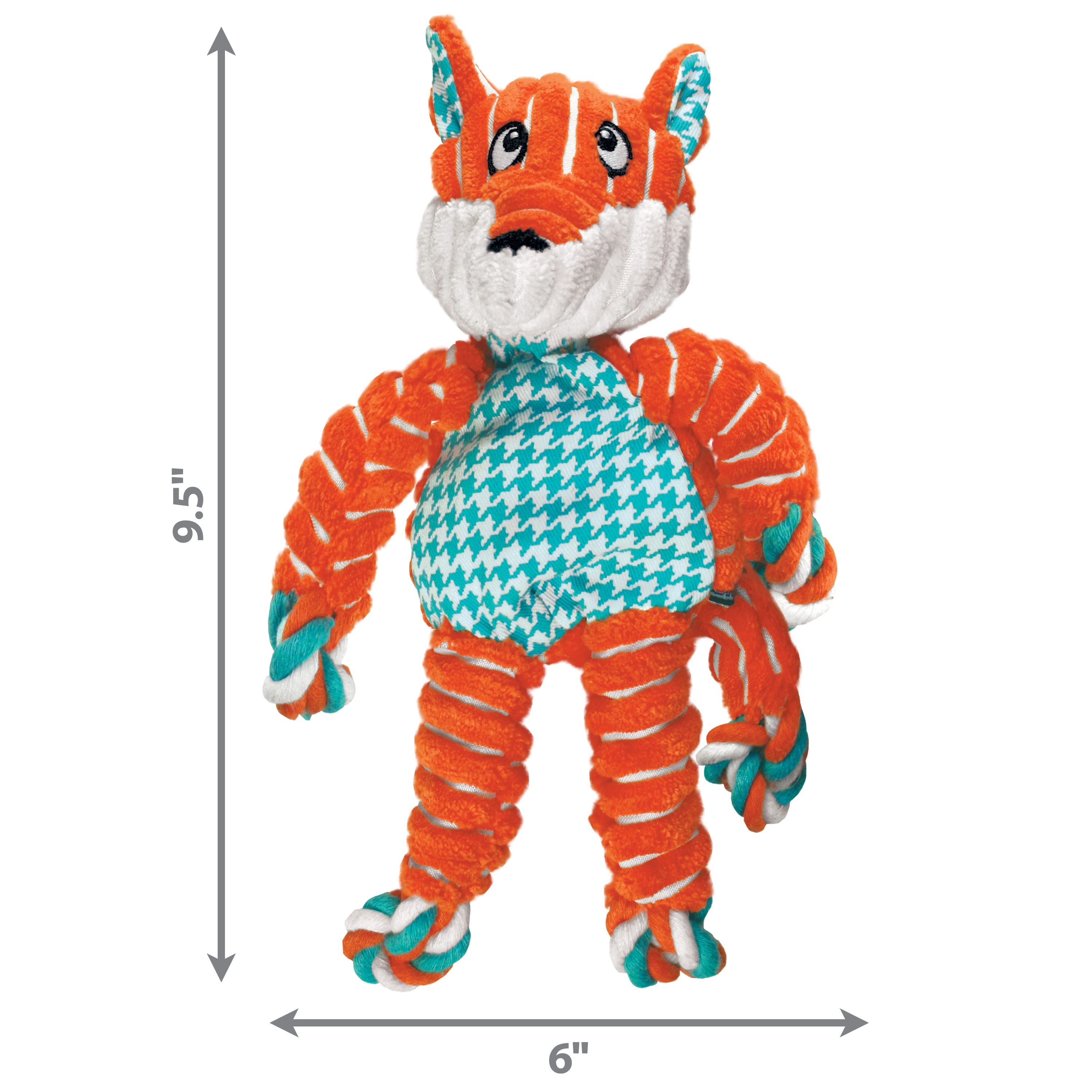 KONG Floppy Knots Dog Toy with Squeaker and Knotted Rope