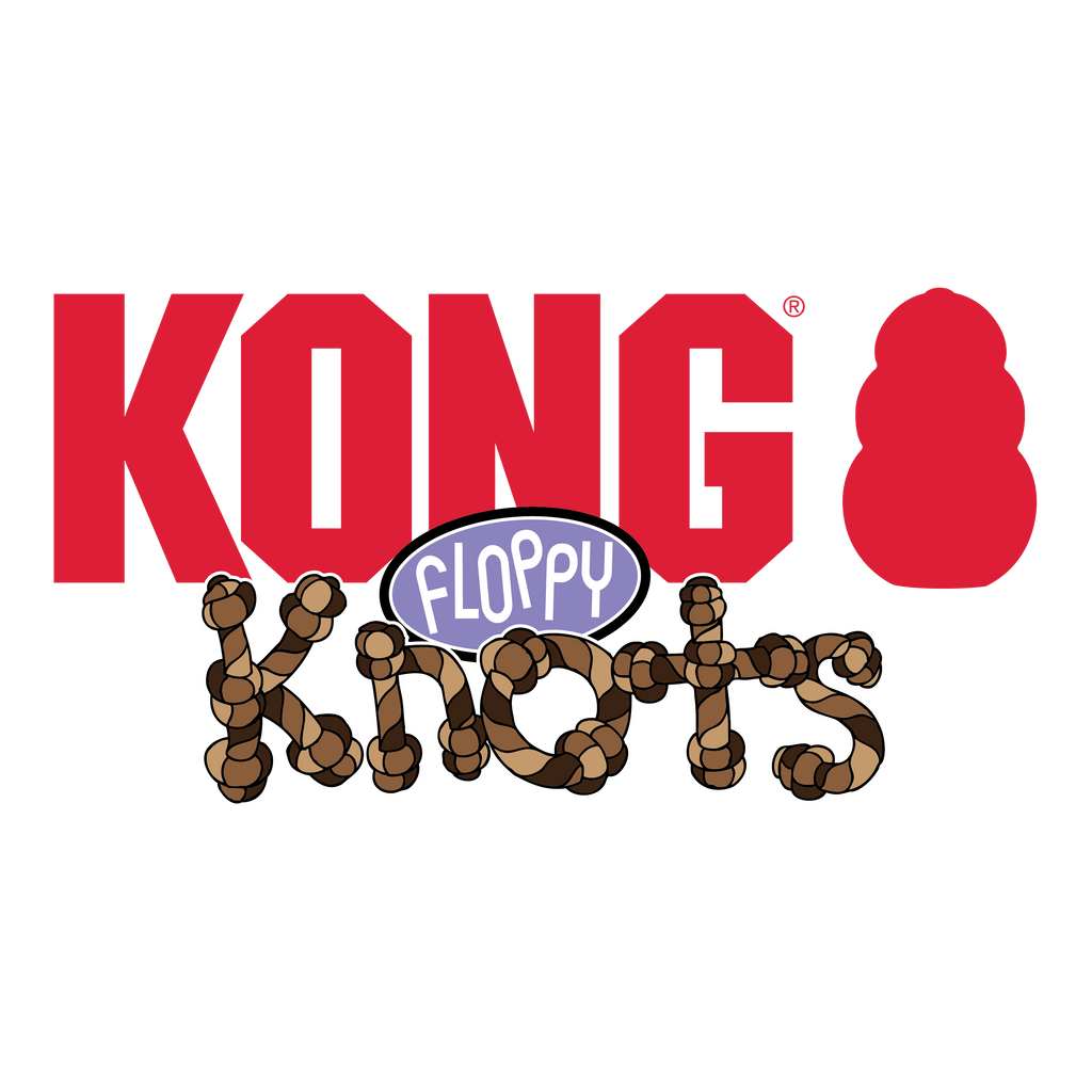KONG Floppy Knots Dog Toy with Squeaker and Knotted Rope