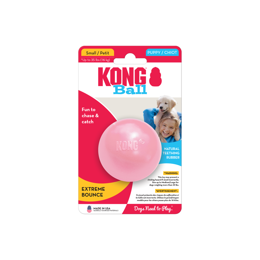 KONG Puppy Ball – Natural Rubber Chew Toy for Teething Puppies