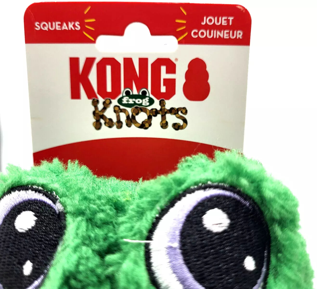 KONG Knots Frog Dog Toy L/XL – 18 Inch, Rope Core, Squeaker