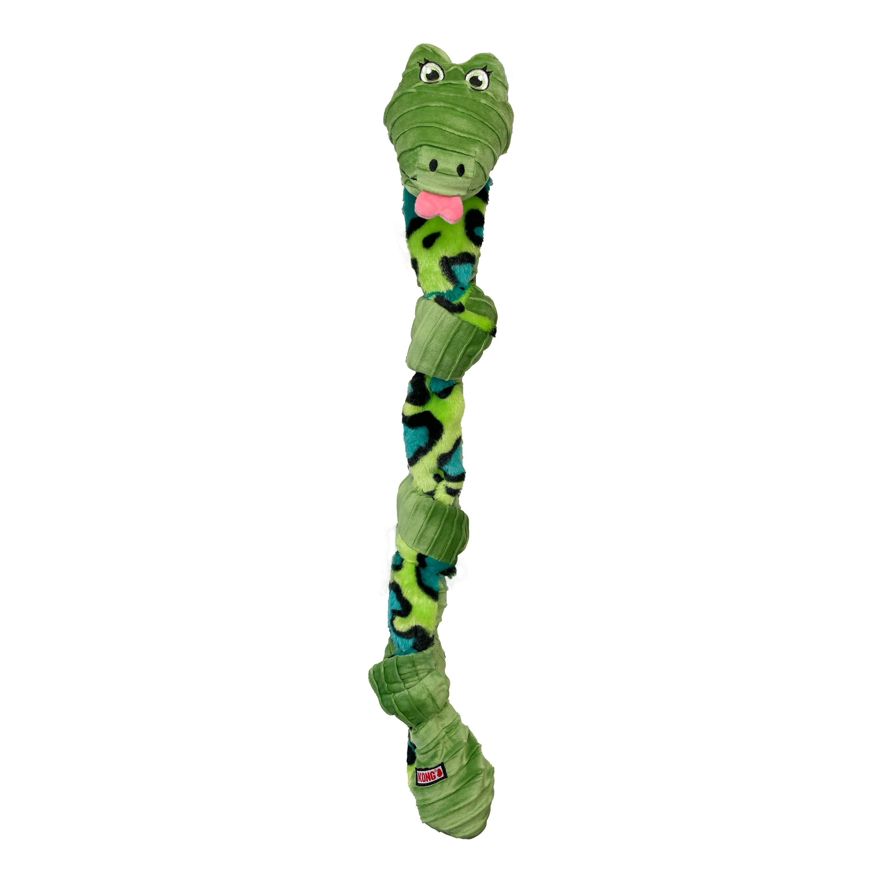 KONG Knots Snake Dog Toy with Rope Core and Squeaker