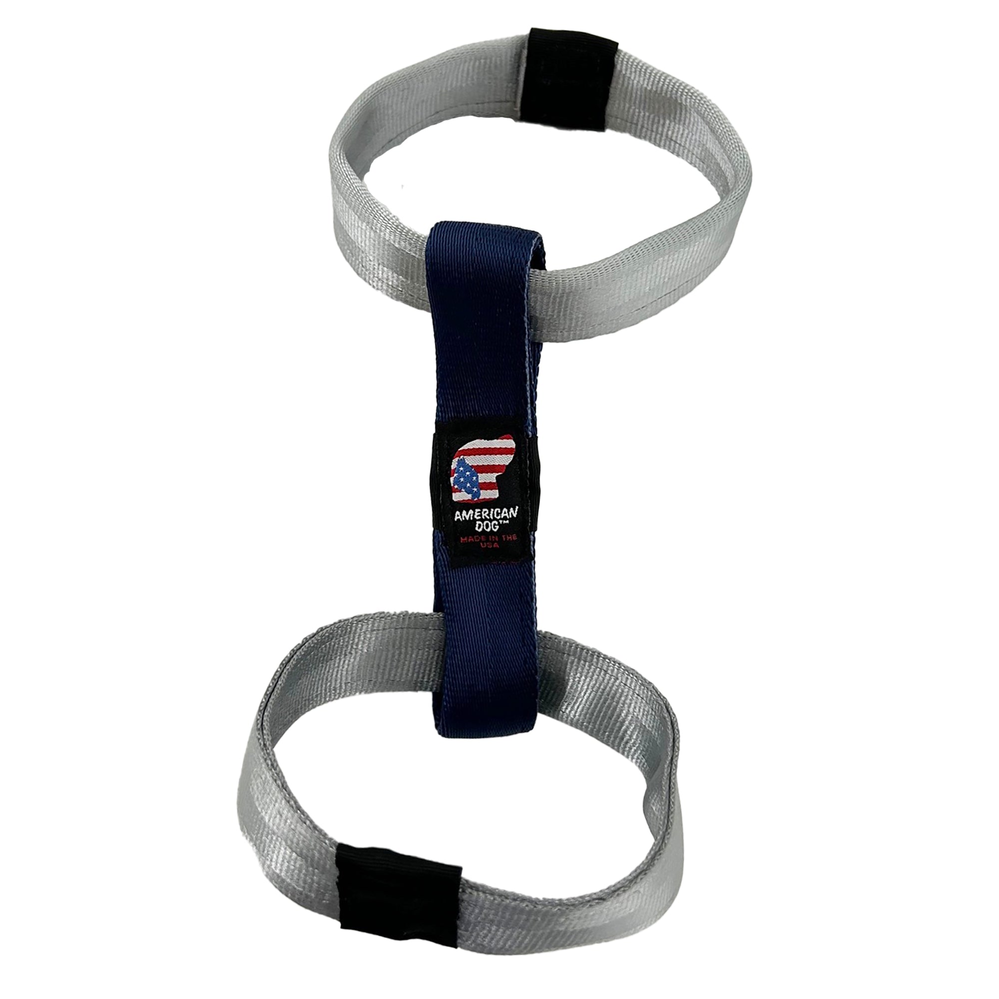 Lucky Dog Loop to Loop Seatbelt Tug Toy – Silver & Blue