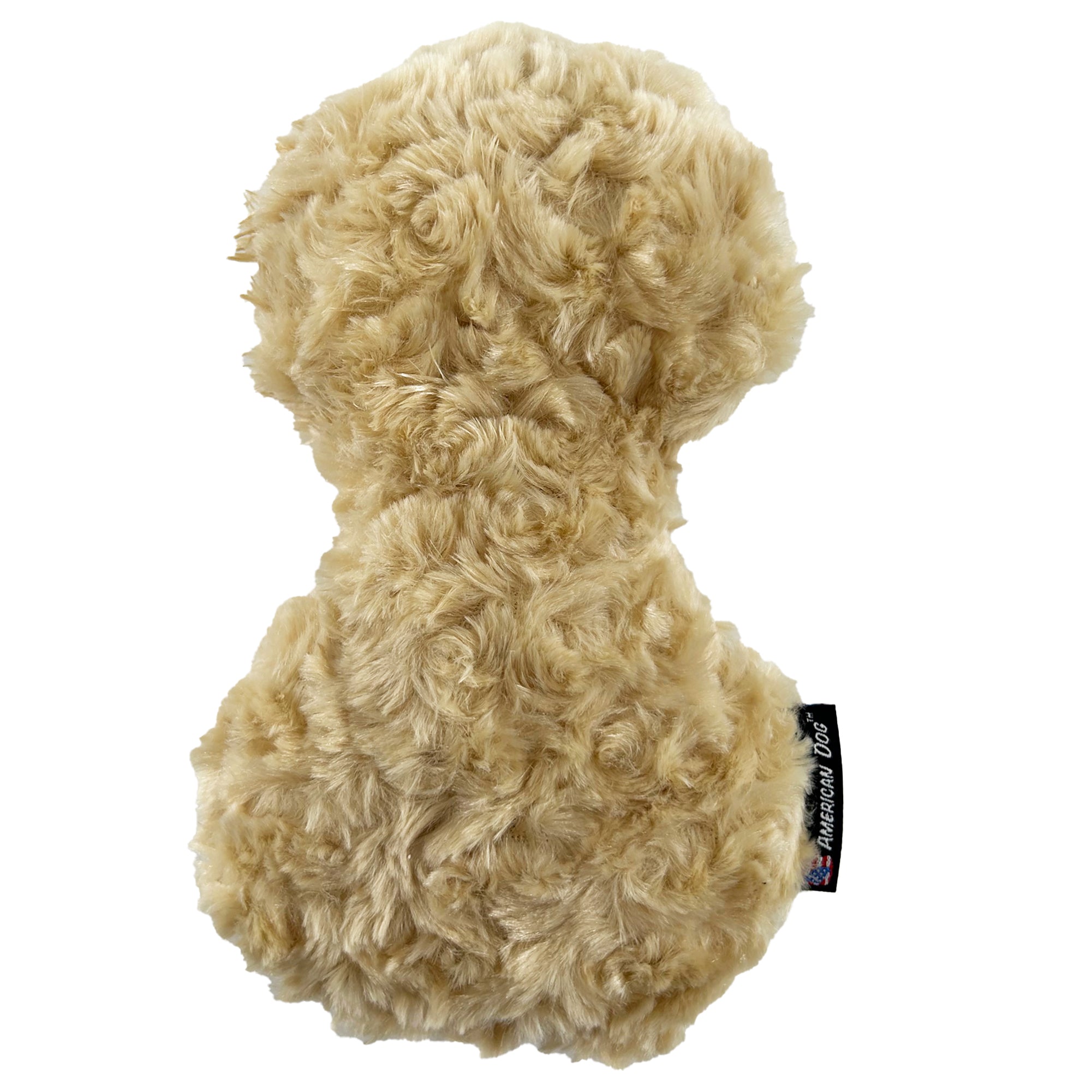 Lucky Dog Peanut Plush Dog Toy – Pink Minky Fleece, 8.5" x 5.25"