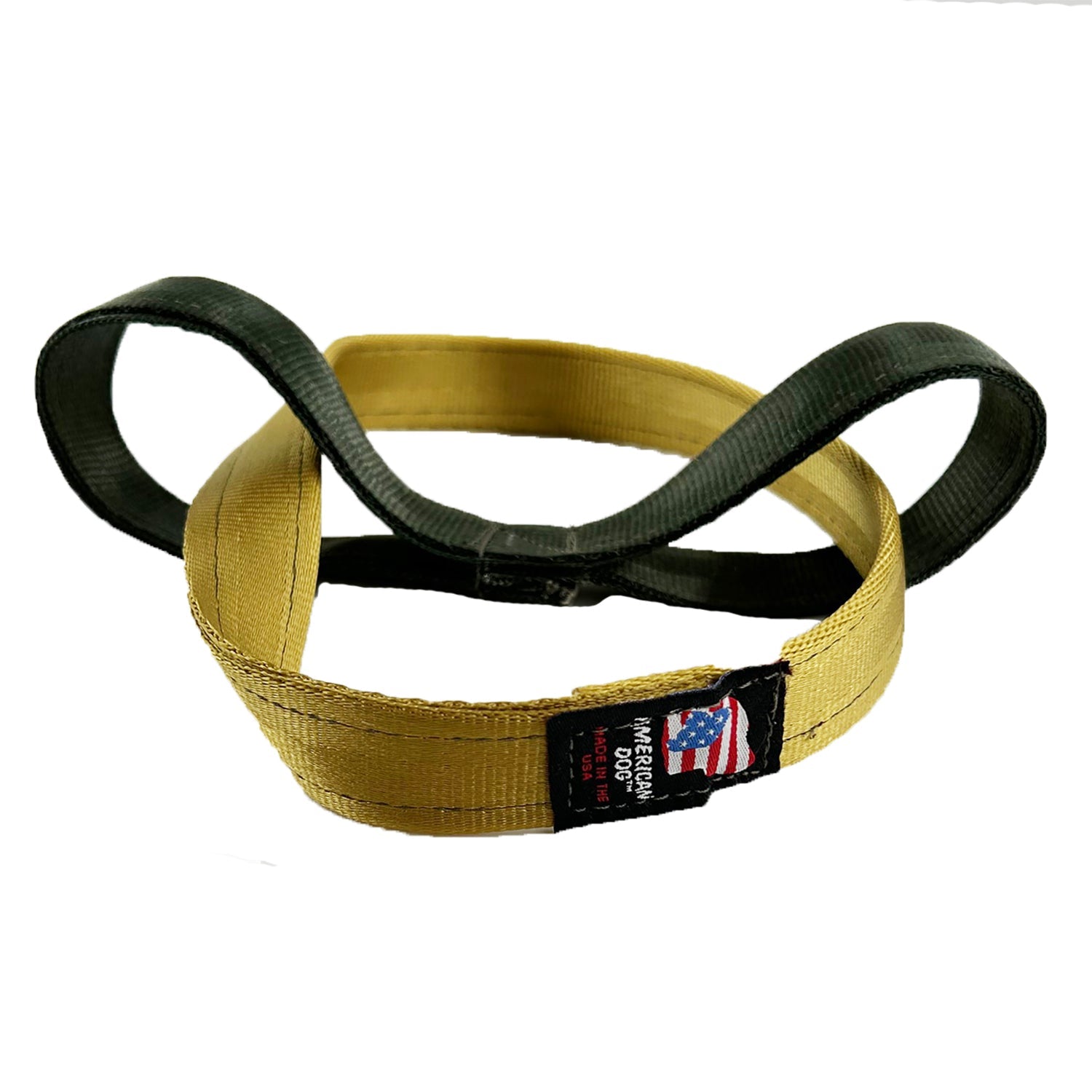 Celtic Knot Seatbelt Tug Toy for Dogs, Gold & Dark Green, 7"