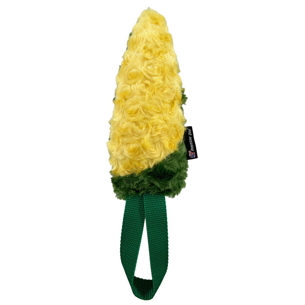 Lucky Dog Corn Tug Plush Squeaky Toy for Small & Medium Dogs