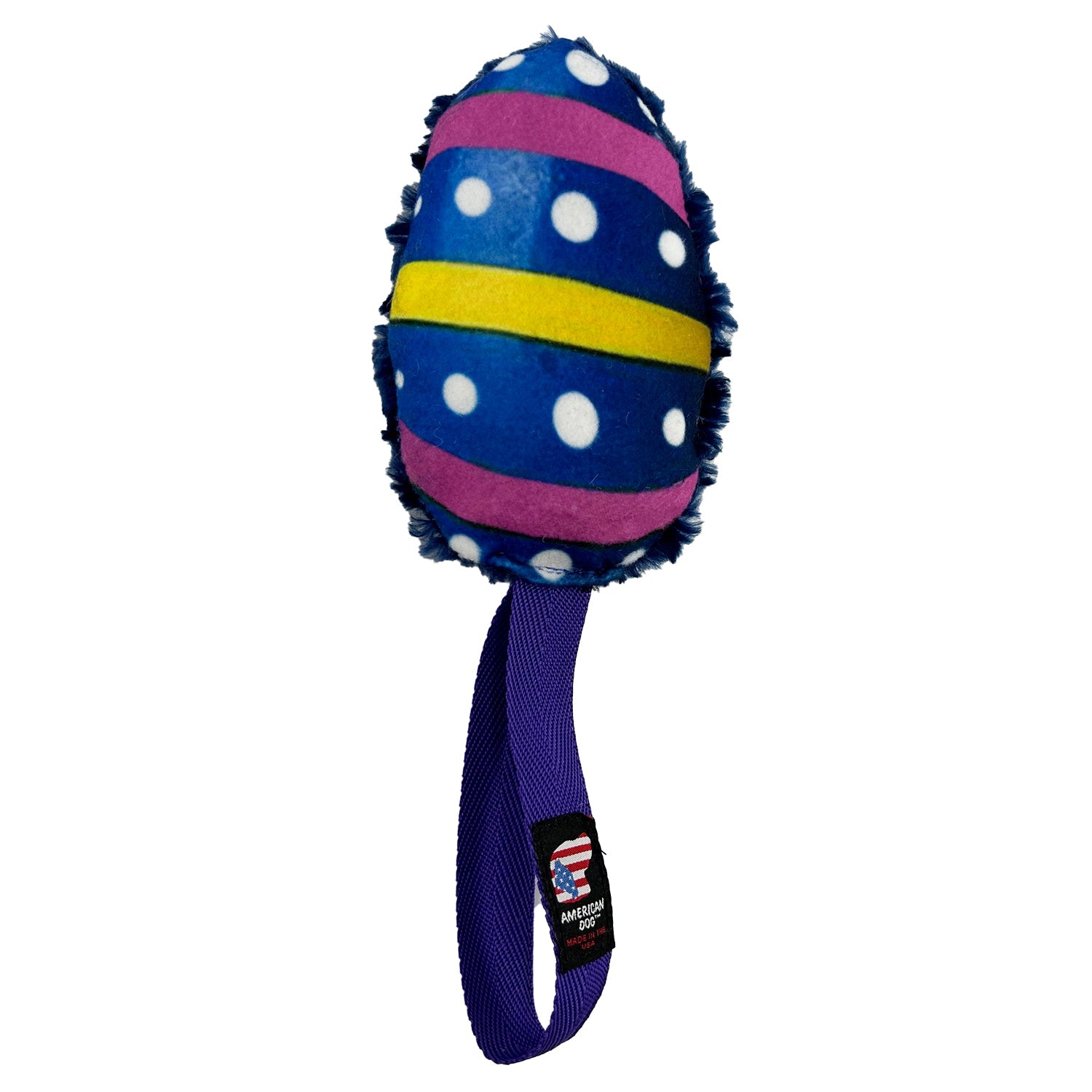 Lucky Dog Easter Egg Tug Toy – Plush, Squeaky, Made in USA