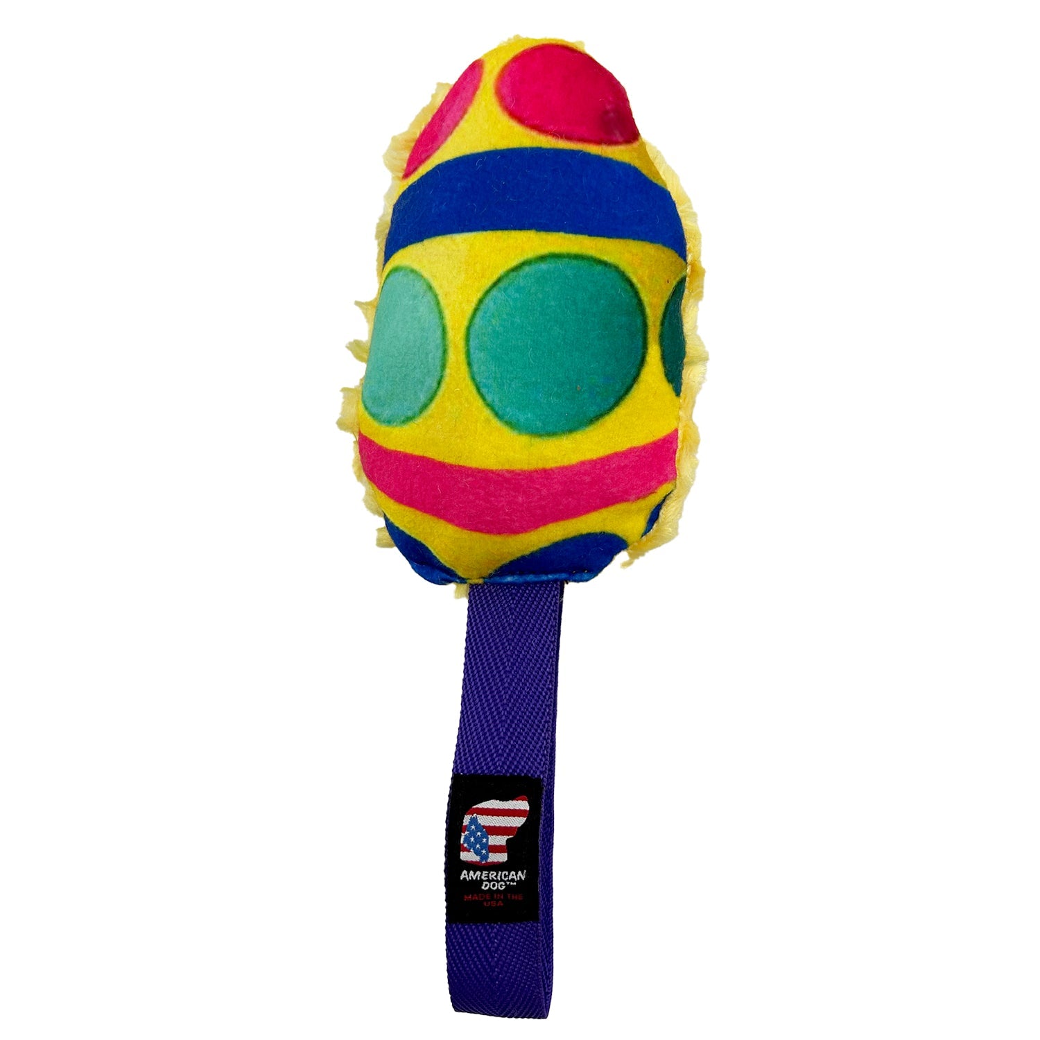 Lucky Dog Easter Egg Tug Toy – Plush, Squeaky, Made in USA