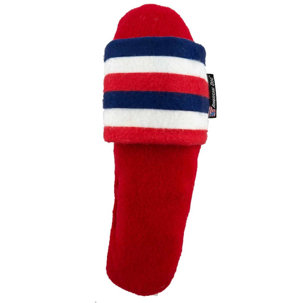 Flip Flop Plush Dog Toy – Minky Fleece, 10.5" x 4.5", Made in USA