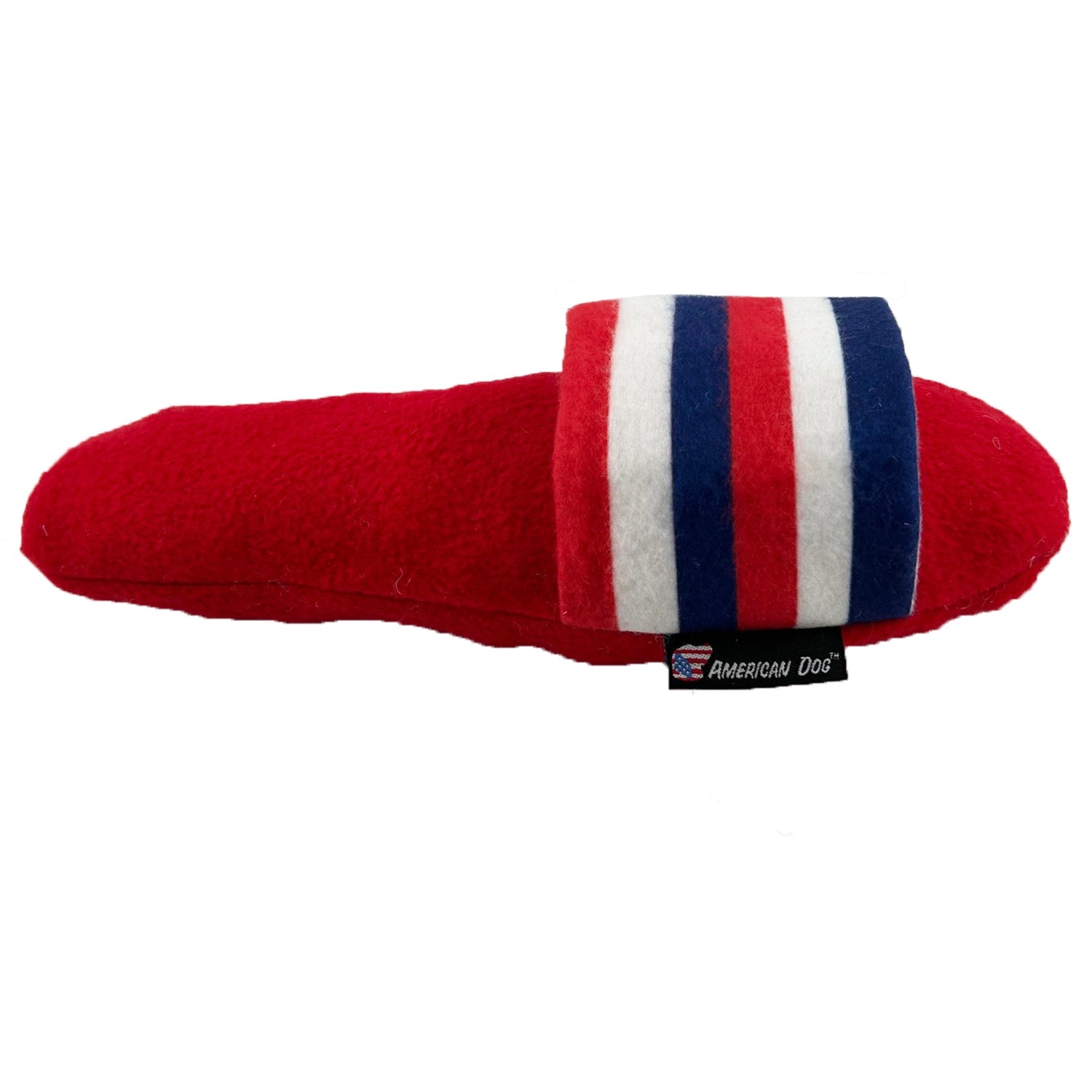 Flip Flop Plush Dog Toy – Minky Fleece, 10.5" x 4.5", Made in USA
