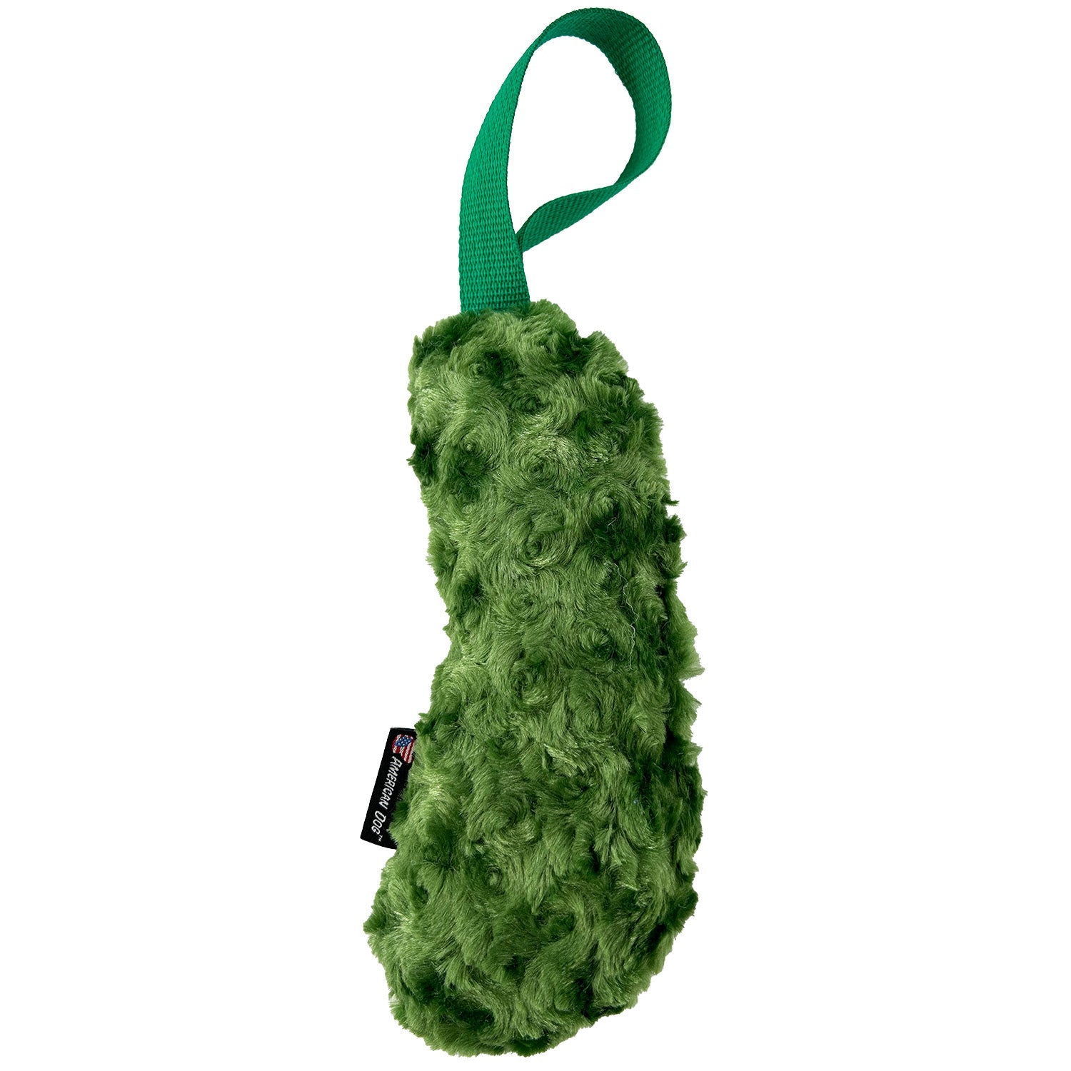 Lucky Dog Pickle Plushie Tug Toy with Handle, 9.5" x 4"