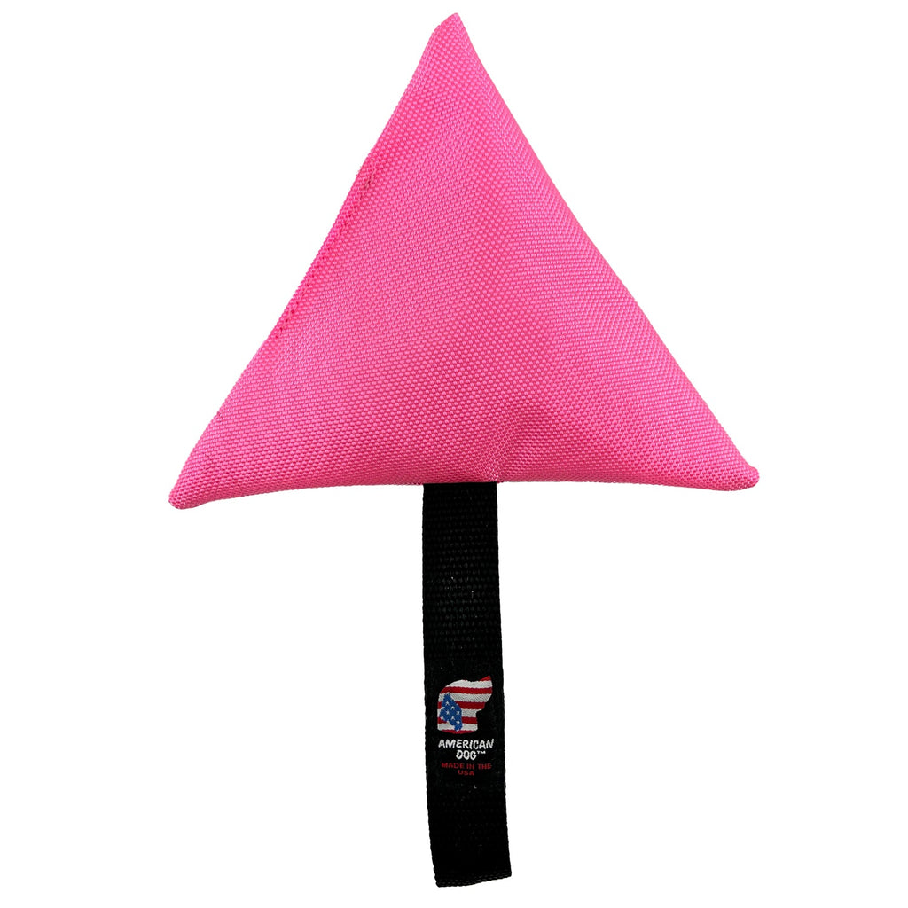Lucky Dog Pink Ballistic Triangle Tug Toy with Handle, 7.5"