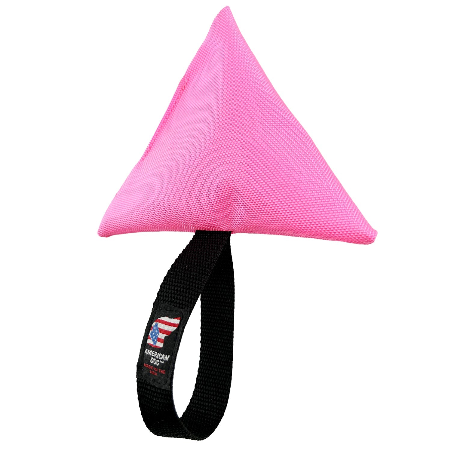 Lucky Dog Pink Ballistic Triangle Tug Toy with Handle, 7.5"