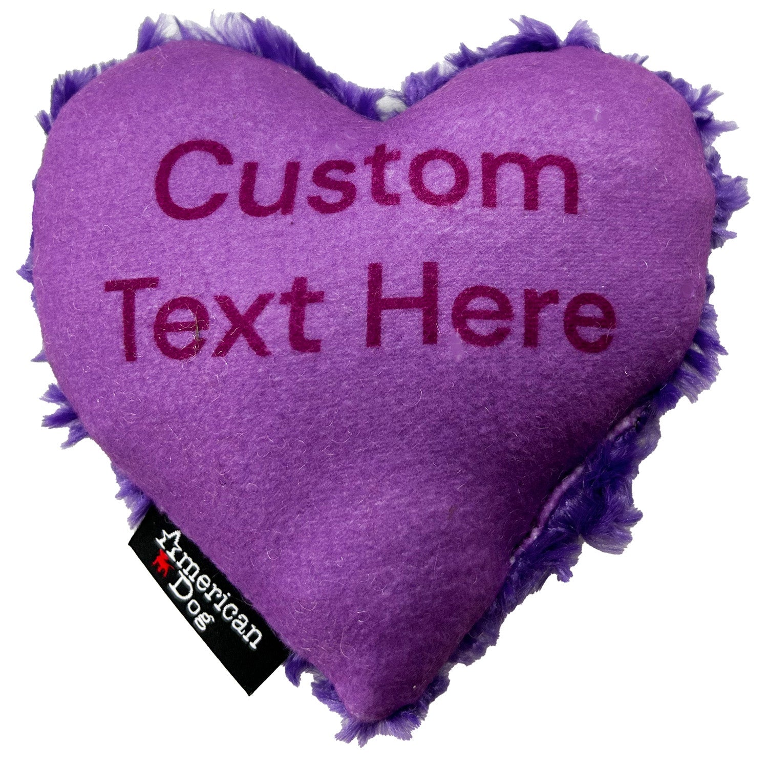 Lucky Dog Personalized Conversation Heart Plush Toy, 6"