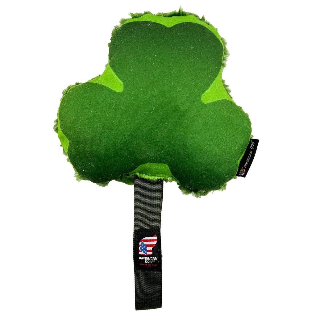 Lucky Dog Shamrock Tug Toy – Customizable Squeaky Plush, 7"