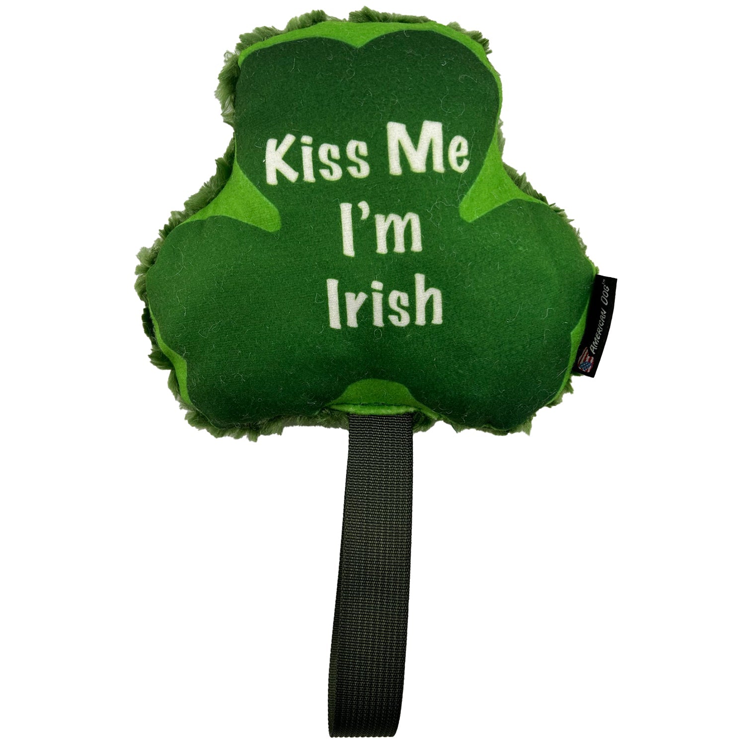 Lucky Dog Shamrock Tug Toy – Customizable Squeaky Plush, 7"