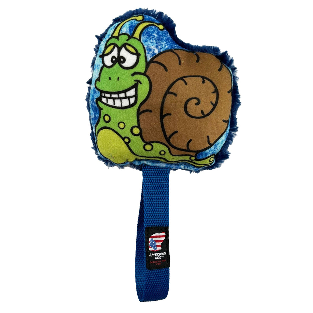 Lucky Dog Snail Tug Plushie with Squeaker – Small & Medium Dogs