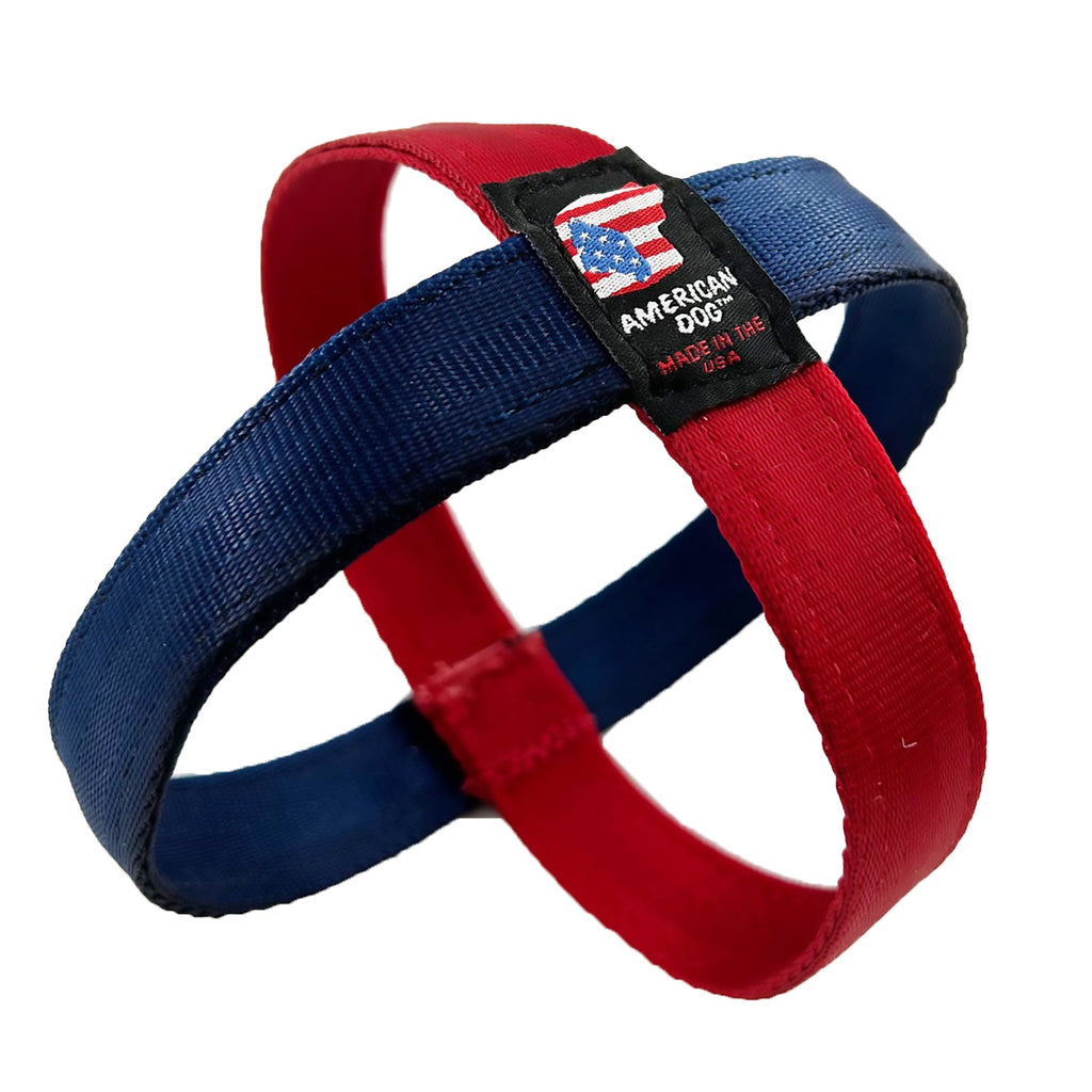 Two Tone Ring Ball Dog Tug Toy with Seatbelt Webbing