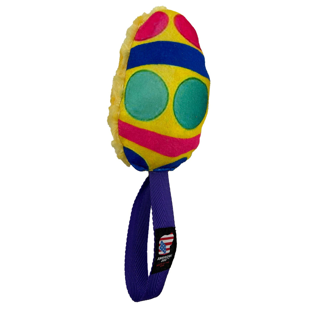 Lucky Dog Easter Egg Tug Toy – Plush, Squeaky, Made in USA