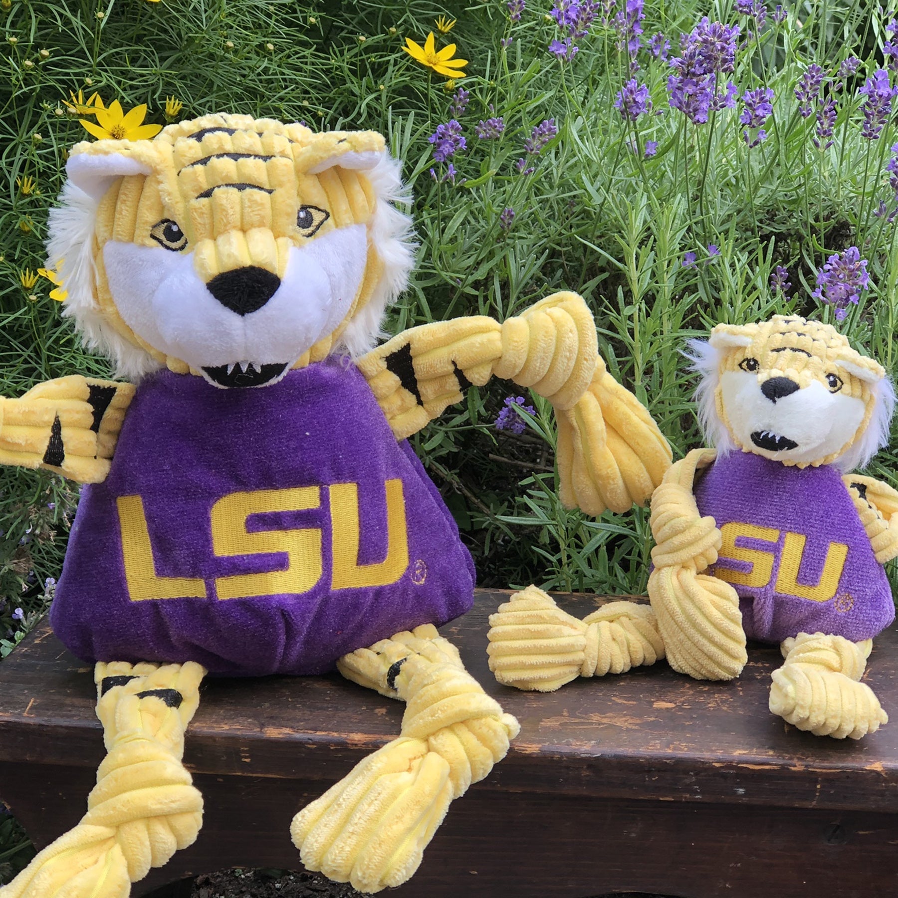LSU Mike the Tiger Plush Dog Toy with Squeakers