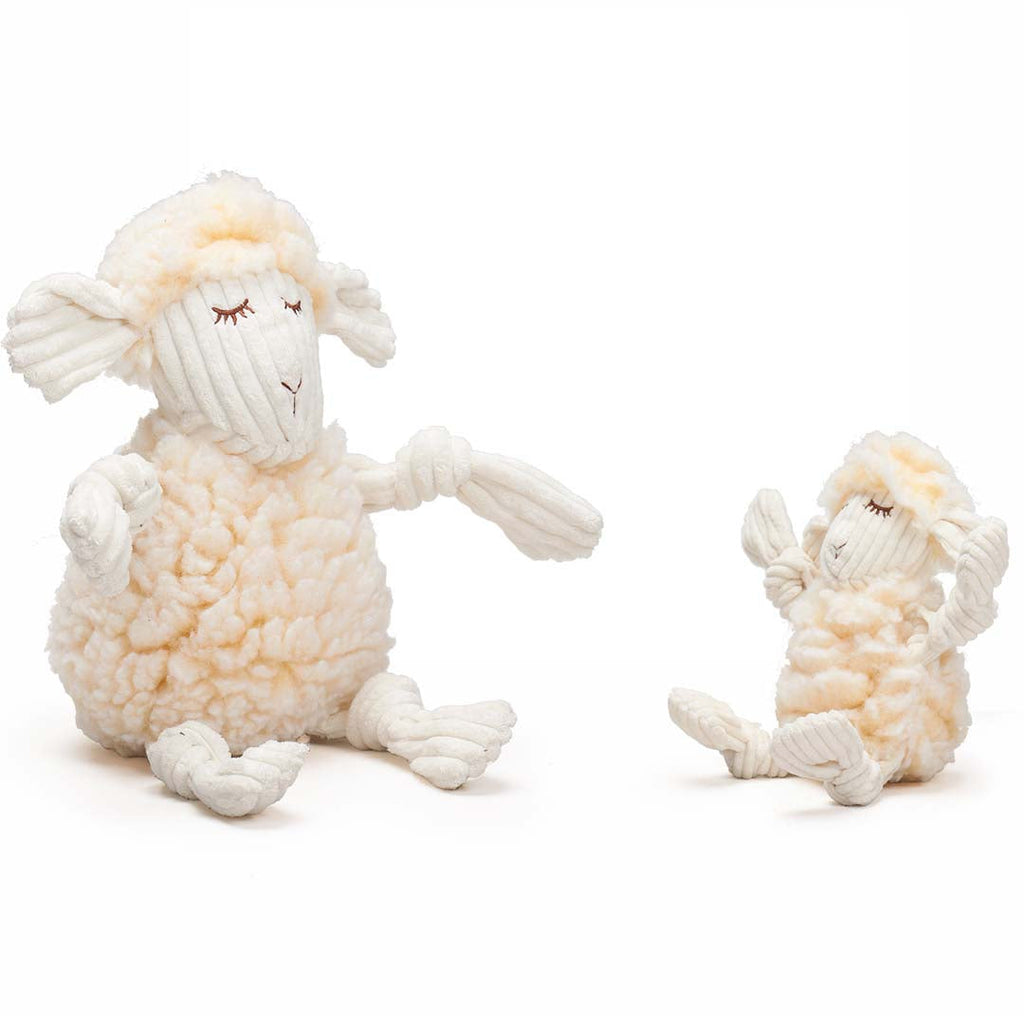 HuggleFleece Fluffer Knotties Louise Lamb Dog Toy