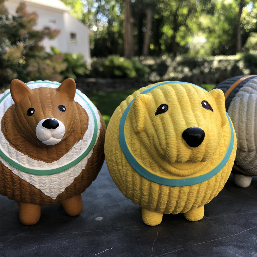 Ruff-Tex Mutt 3-Pack Dog Balls, 3" Floating Squeaky Toys