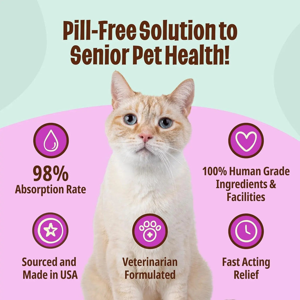 Senior Cat Gel Supplement with Omega-3, Taurine & B Vitamins