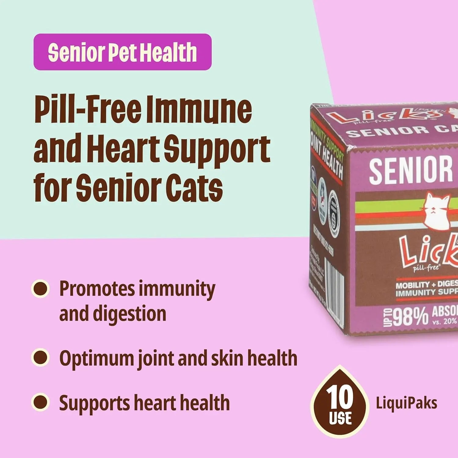 Senior Cat Gel Supplement with Omega-3, Taurine & B Vitamins