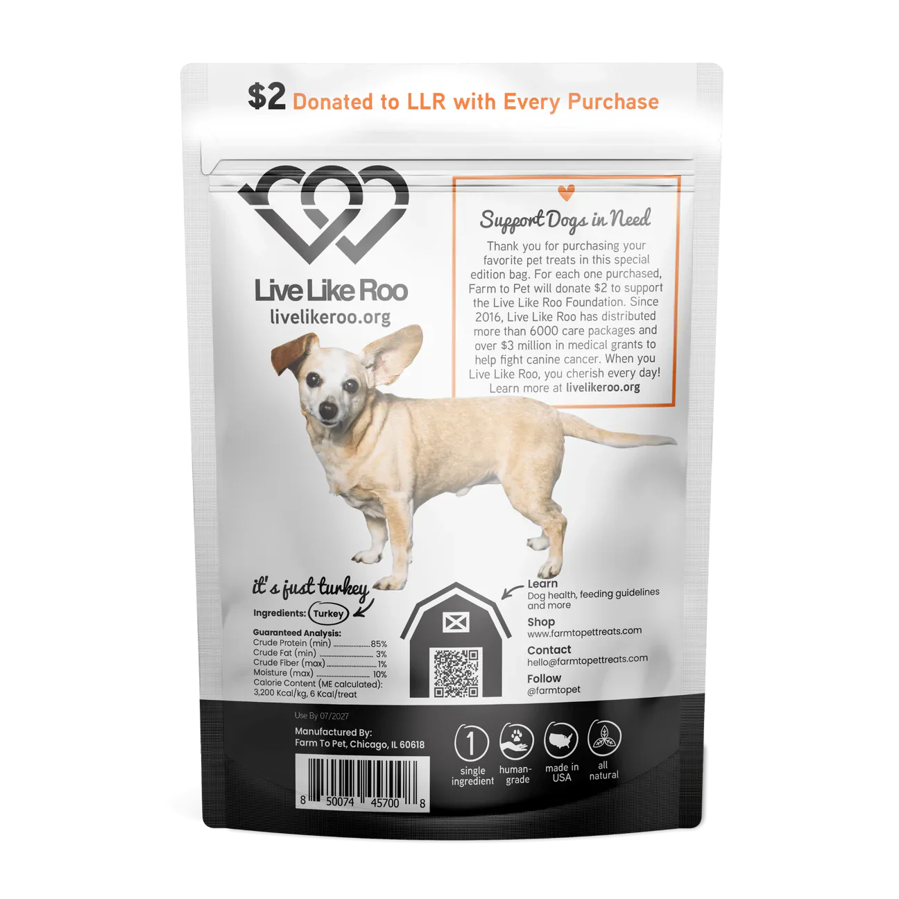 Turkey Chips Dog Treats – Special Edition for Canine Cancer Care