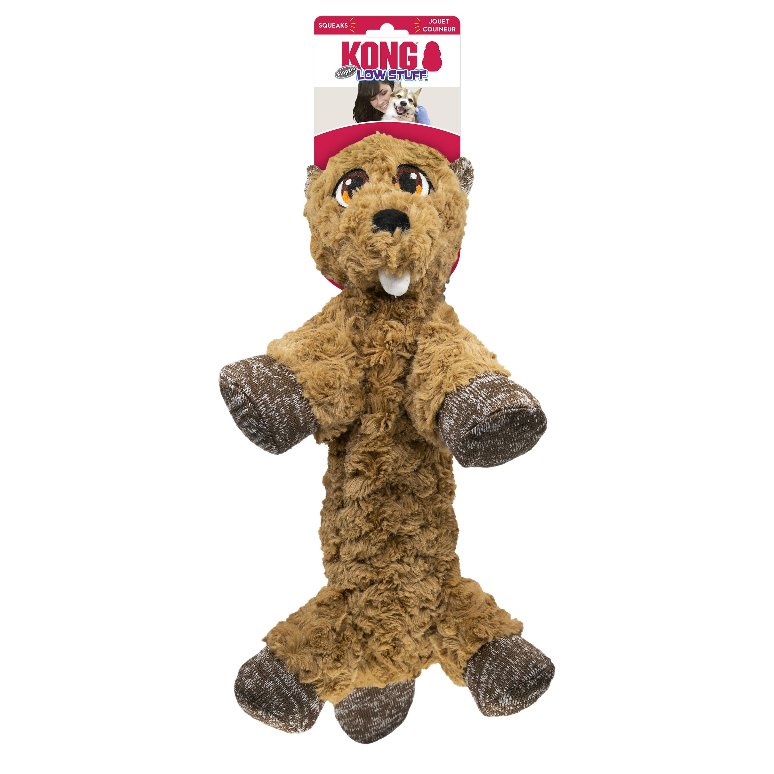 KONG Low Stuff Flopzie Lamb Dog Toy