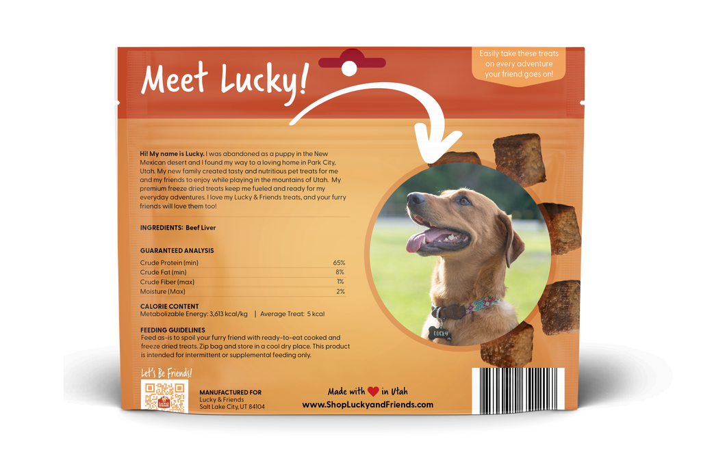 Lucky & Friends Freeze-Dried Beef Liver Dog Treats