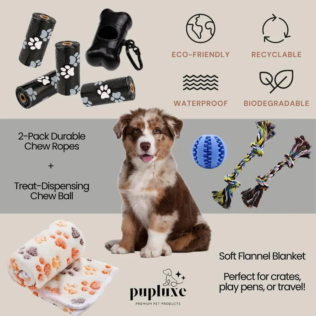 Luxe 22-Piece Puppy Starter Kit–Training & Care Essentials for New Dog Owners
