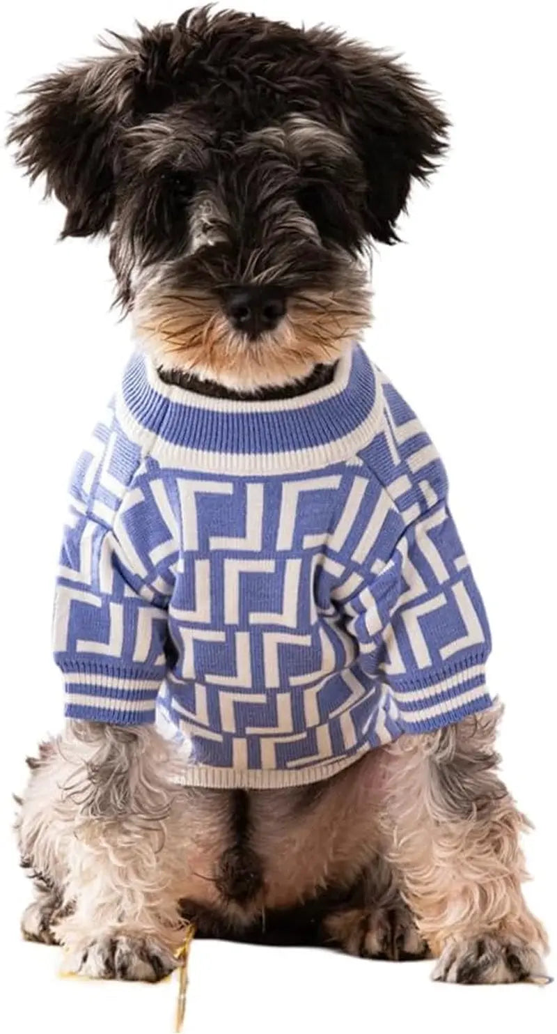 Luxury Knit Dog Sweater for Small Dogs | Warm Designer Pet Outfit (XS–5X)