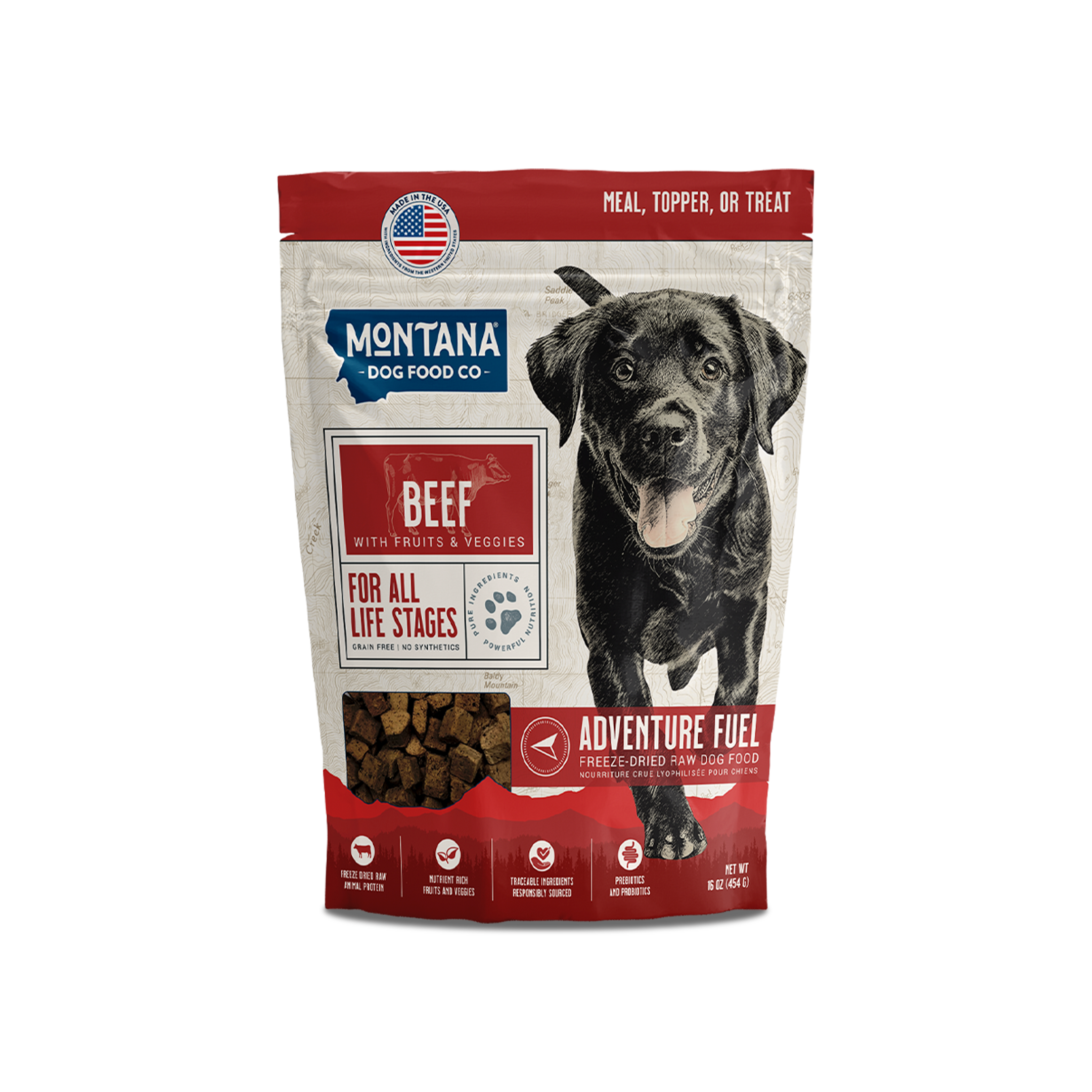 Freeze-Dried Beef Dog Food with Fruits and Vegetables