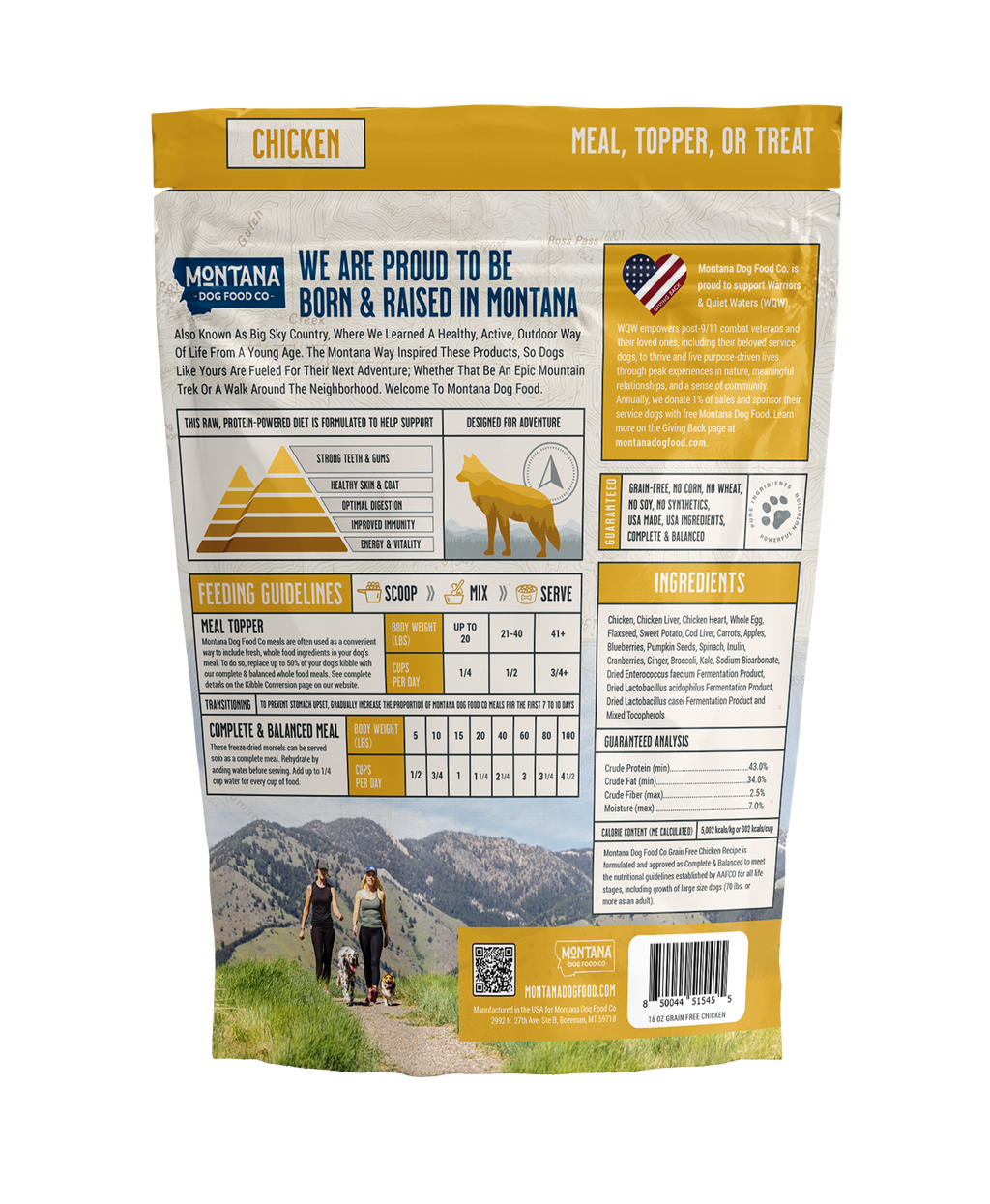 Freeze-Dried Free Range Chicken Pet Food with Fruits & Vegetables