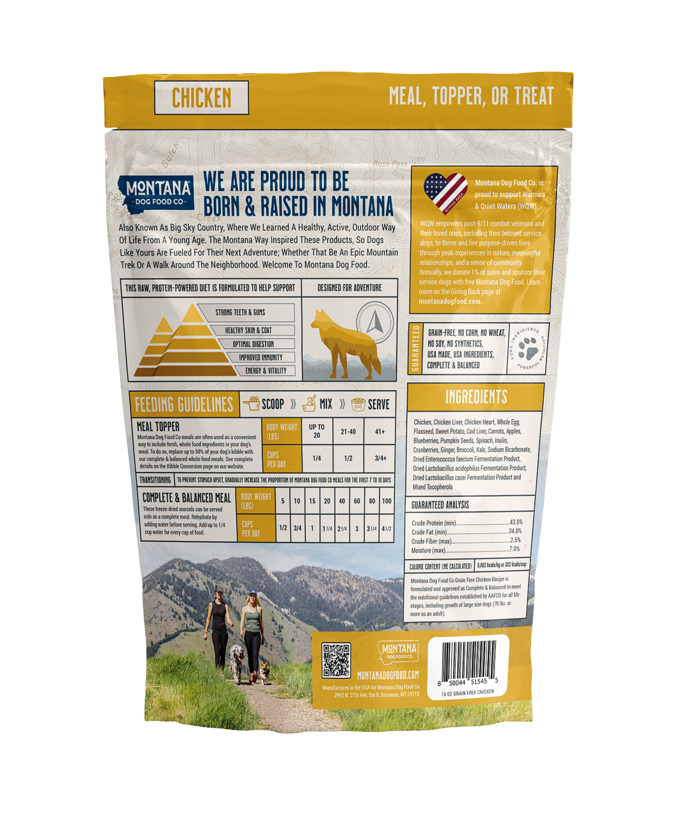 Freeze-Dried Free Range Chicken Pet Food with Fruits & Vegetables