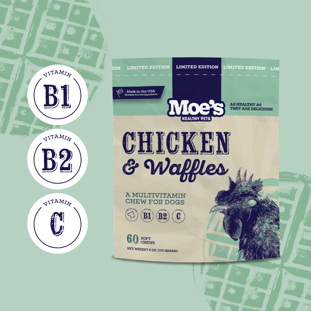 Moe’s Chicken and Waffles Chews for Dogs