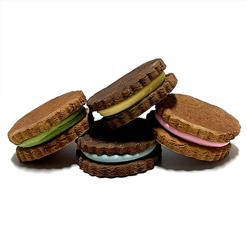 French-Inspired Dog Macarons with Peanut Butter & Carob, Assorted Flavors