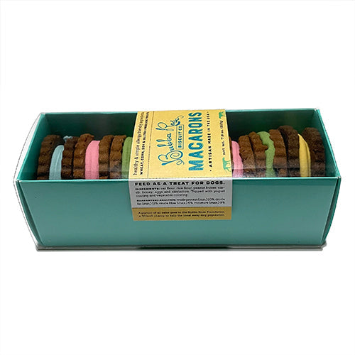 French Macaron Dog Treats Box – Assorted, Wheat-Free, 8 Count