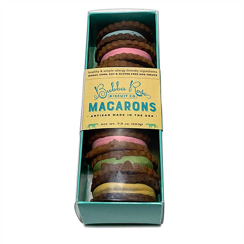 French Macaron Dog Treats Box – Assorted, Wheat-Free, 8 Count