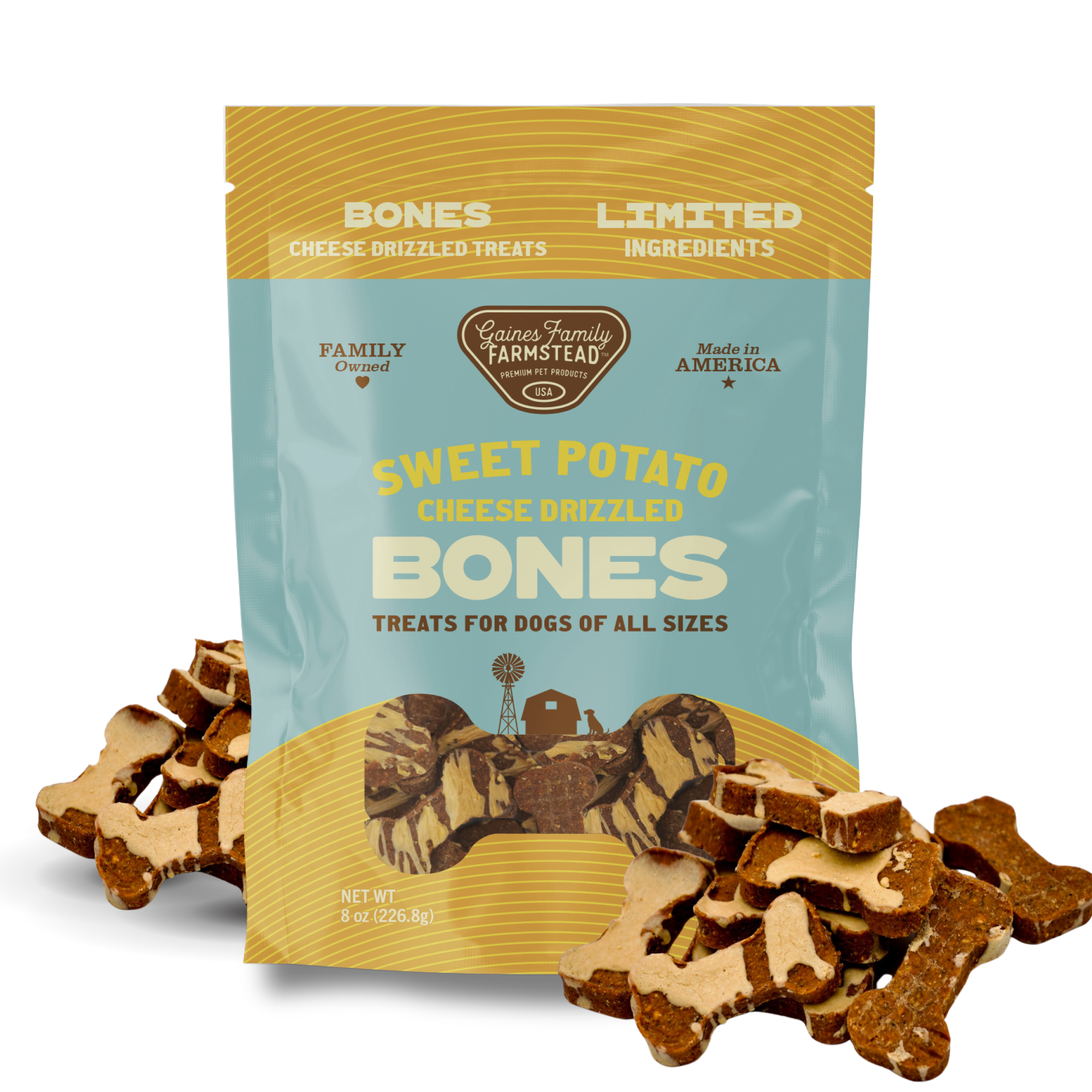 Cheesy Sweet Potato Bones Dog Treats