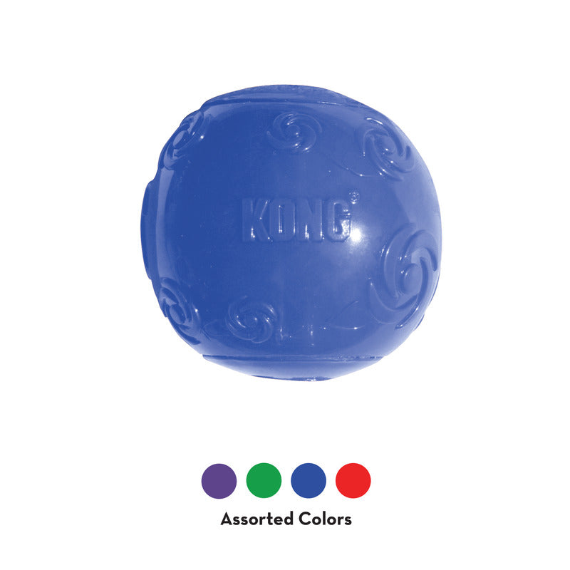KONG Squeezz Ball Dog Toy with Recessed Squeaker