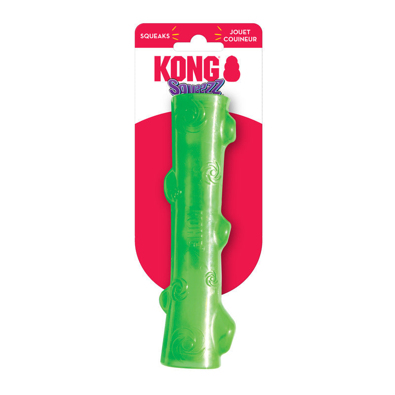 KONG Squeezz Stick Dog Fetch Toy with Squeaker