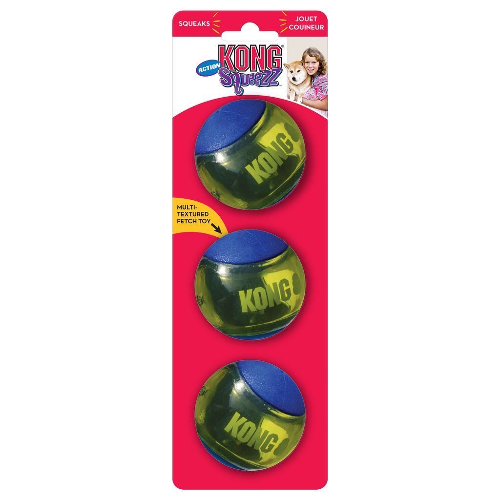 Dog Fetch Toy with Unpredictable Bounce and Squeaker